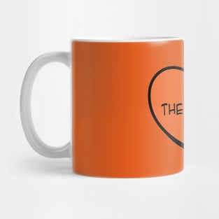 Pronoun They/Them Conversation Heart in Orange Mug